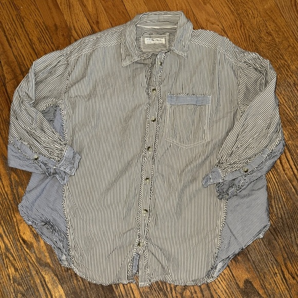 Free People| ‘Happy Hour’ Oxford Striped Button Down Shirt - Picture 10 of 12
